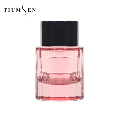 빈티지 핑크 유리 향수병